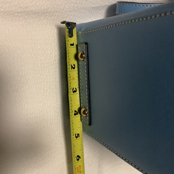 NWT Dooney & Bourke Blue Leather Satchel Bag with a Dust Bag. 10 x 11.5 x 5 “ - Picture 9 of 11